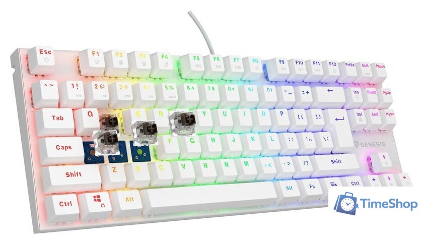 Клавиатура Genesis Thor 303 TKL RGB (белый, нет кириллицы) - Изображение №7 — Интернет-магазин Time-Shop