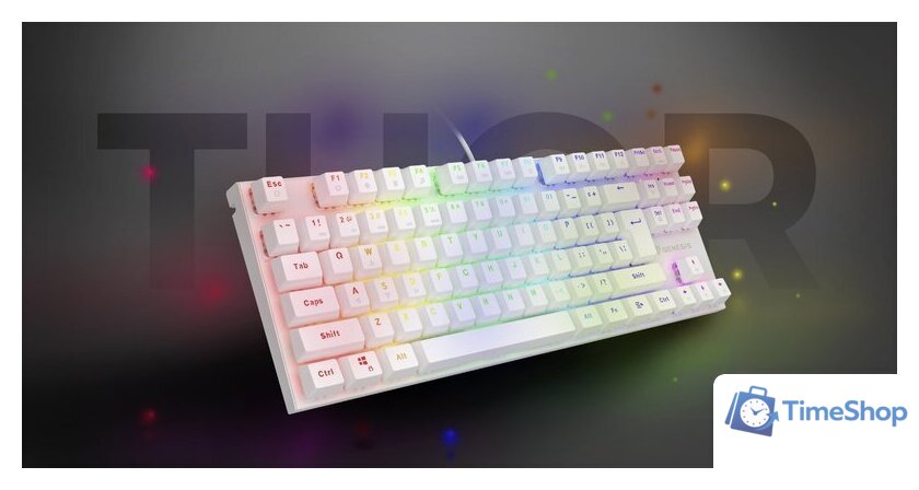 Клавиатура Genesis Thor 303 TKL RGB (белый, нет кириллицы) - Изображение №8 — Интернет-магазин Time-Shop