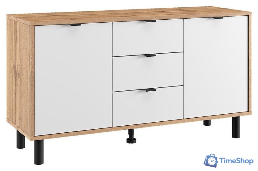 Тумба ЭлиГард Mone RTV 2D3S (дуб вотан/белый) - Изображение №1 — Интернет-магазин Time-Shop