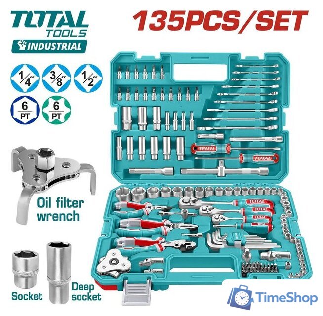 Универсальный набор инструментов Total THKTHP21356 (135 предметов) - Изображение №1 — Интернет-магазин Time-Shop