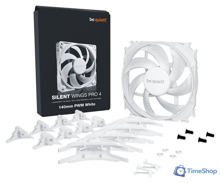 Вентилятор для корпуса be quiet! Silent Wings Pro 4 140mm PWM White BL119 - Изображение №5 — Интернет-магазин Time-Shop