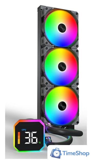 Система жидкостного охлаждения для процессора Montech HyperFlow Digital 360 (черный) - Изображение №3 — Интернет-магазин Time-Shop