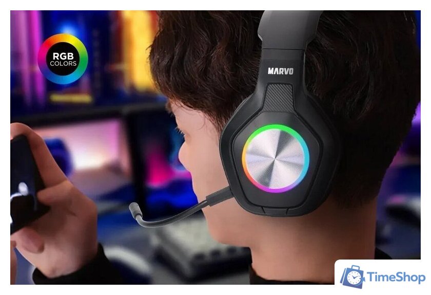 Наушники Marvo Pulz 80W HG9084W - Изображение №9 — Интернет-магазин Time-Shop