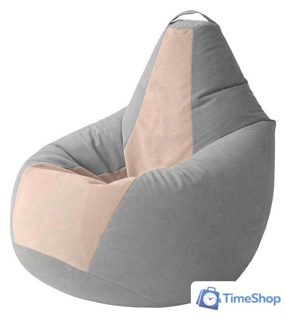 Кресло-мешок Kreslomeshki Груша Kombo XXXL GKV-145x100-SBE (сталь/бежевый) - Изображение №1 — Интернет-магазин Time-Shop