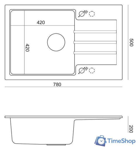 Кухонная мойка Quadron HCQP7850ST - Изображение №5 — Интернет-магазин Time-Shop