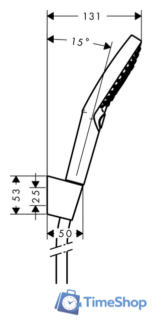 Душевой гарнитур  Hansgrohe Raindance Select S 120 26721000 (хром) - Изображение №4 — Интернет-магазин Time-Shop