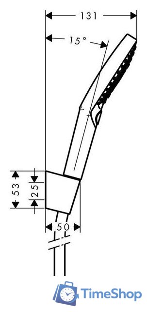 Душевой гарнитур  Hansgrohe Raindance Select S 120 26721000 (хром) - Изображение №4 — Интернет-магазин Time-Shop