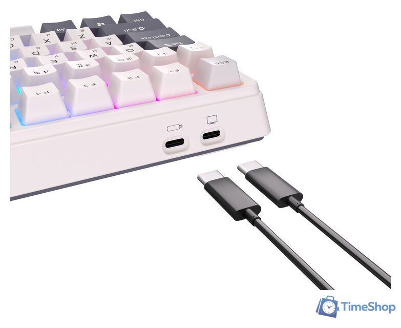 Клавиатура Royal Kludge RK-H81 RGB White Night (RK Cyan) - Изображение №5 — Интернет-магазин Time-Shop