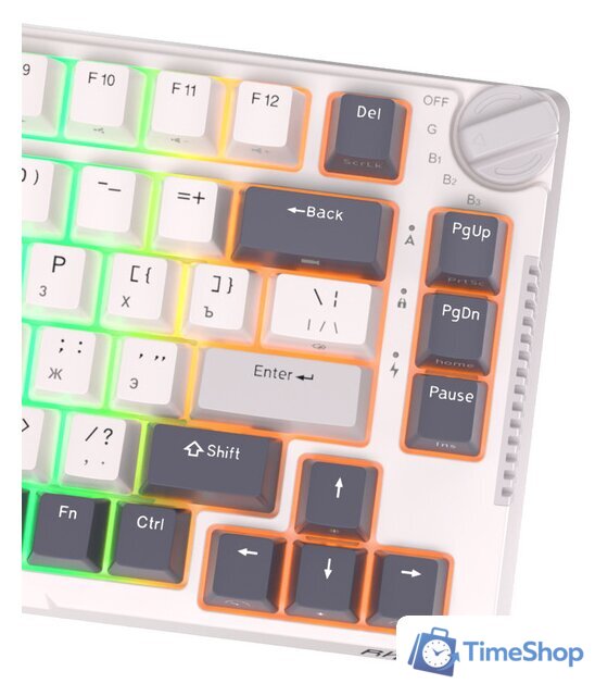 Клавиатура Royal Kludge RK-H81 RGB White Night (RK Cyan) - Изображение №4 — Интернет-магазин Time-Shop