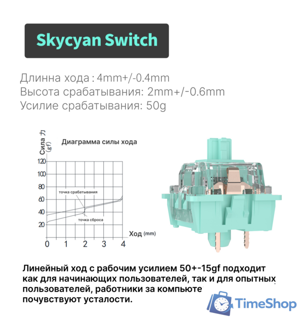 Клавиатура Royal Kludge RK-H81 RGB White Night (RK Cyan) - Изображение №8 — Интернет-магазин Time-Shop