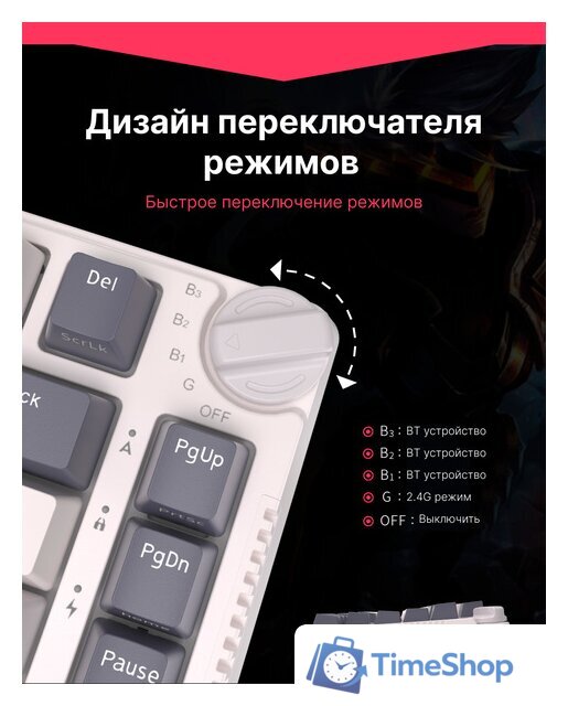 Клавиатура Royal Kludge RK-H81 RGB White Night (RK Cyan) - Изображение №11 — Интернет-магазин Time-Shop