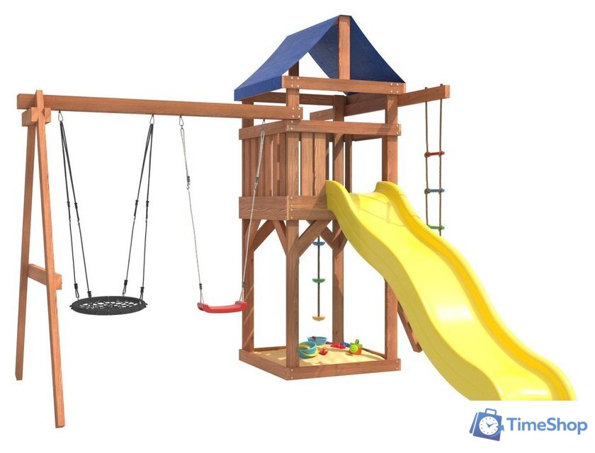 Игровой комплекс National Tree Company С качелями лодочка и гнездом 60 IgroWoods ДП-3 - Изображение №3 — Интернет-магазин Time-Shop