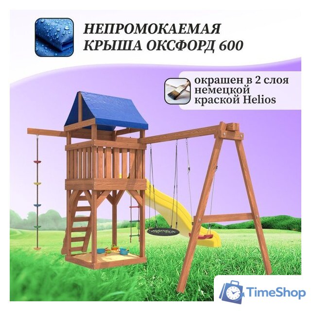 Игровой комплекс National Tree Company С качелями лодочка и гнездом 60 IgroWoods ДП-3 - Изображение №8 — Интернет-магазин Time-Shop