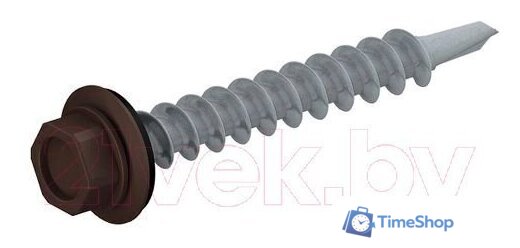  Starfix Кровельный по металлу 4.8х19 шайба с прокл. PT3 SM-22690-7000 (7000шт, оцинкованный, RAL 8019 серо-коричневый) - Изображение №1 — Интернет-магазин Time-Shop