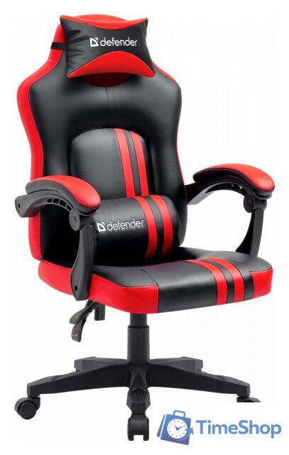 Игровое (геймерское) кресло Defender Mercury (черный/красный) - Изображение №1 — Интернет-магазин Time-Shop