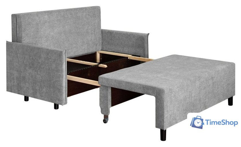 Диван Домовой Визит-3 2 (130) (Santos Light Grey) - Изображение №8 — Интернет-магазин Time-Shop