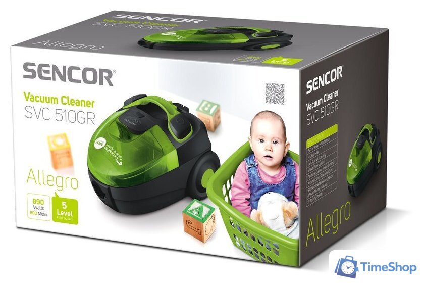 Пылесос Sencor SVC 510GR - Изображение №3 — Интернет-магазин Time-Shop