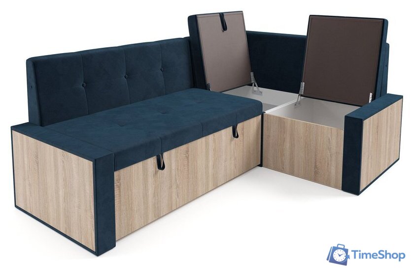 Угловой диван Мебель-АРС Таллин 191x83x121 (темно-синий Luna 034) - Изображение №4 — Интернет-магазин Time-Shop