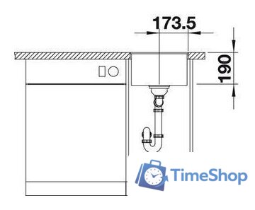 Кухонная мойка Blanco Subline 320-F (антрацит) - Изображение №3 — Интернет-магазин Time-Shop