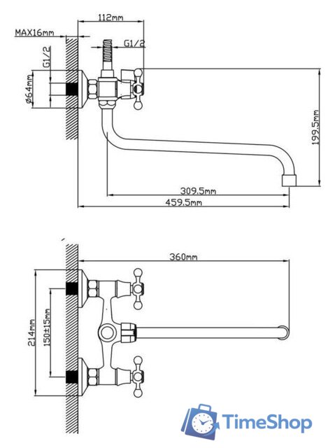 Смеситель AV Engineering AVROL7-D21 - Изображение №2 — Интернет-магазин Time-Shop