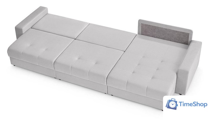 Угловой диван Mio Tesoro Манчестер 292 1.5ек-1.5ек-1.5пф (841 светло-серый) - Изображение №9 — Интернет-магазин Time-Shop