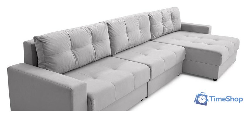 Угловой диван Mio Tesoro Манчестер 292 1.5ек-1.5ек-1.5пф (841 светло-серый) - Изображение №3 — Интернет-магазин Time-Shop