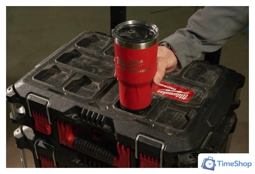 Термокружка Milwaukee Packout 0.591 л (красный) - Изображение №6 — Интернет-магазин Time-Shop