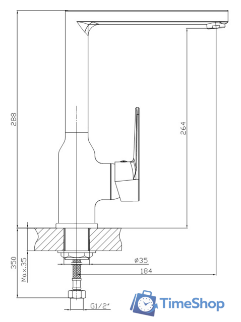 Смеситель Armatura Topaz 4013-915-00 - Изображение №2 — Интернет-магазин Time-Shop