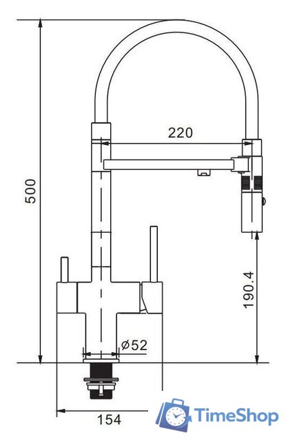 Смеситель Rose R133 (хром) - Изображение №2 — Интернет-магазин Time-Shop