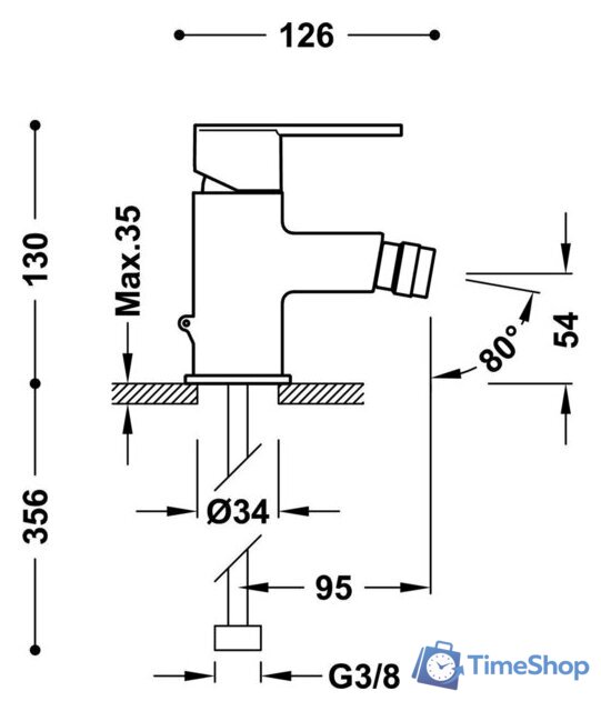 Смеситель Tres Lex 181120 - Изображение №2 — Интернет-магазин Time-Shop