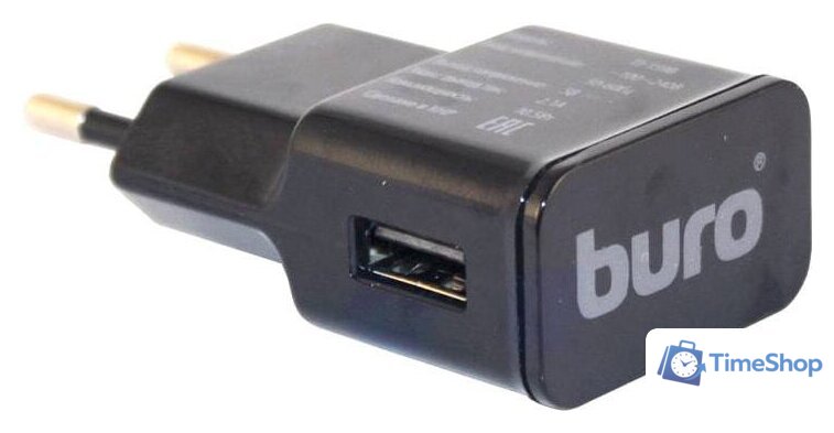 Сетевое зарядное Buro TJ-159 (черный) - Изображение №1 — Интернет-магазин Time-Shop