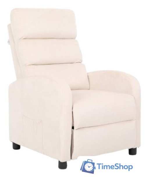 Массажное кресло Calviano 2165 (бежевый велюр) - Изображение №1 — Интернет-магазин Time-Shop