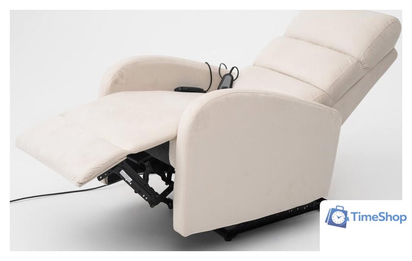 Массажное кресло Calviano 2165 (бежевый велюр) - Изображение №4 — Интернет-магазин Time-Shop