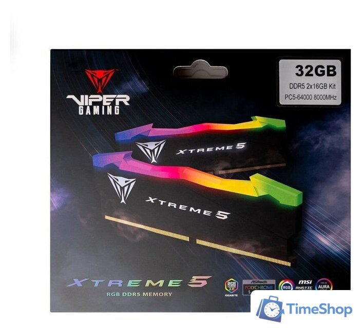 Оперативная память Patriot Viper Xtreme 5 RGB 2x16ГБ DDR5 7800МГц PVXR532G78C38K - Изображение №7 — Интернет-магазин Time-Shop