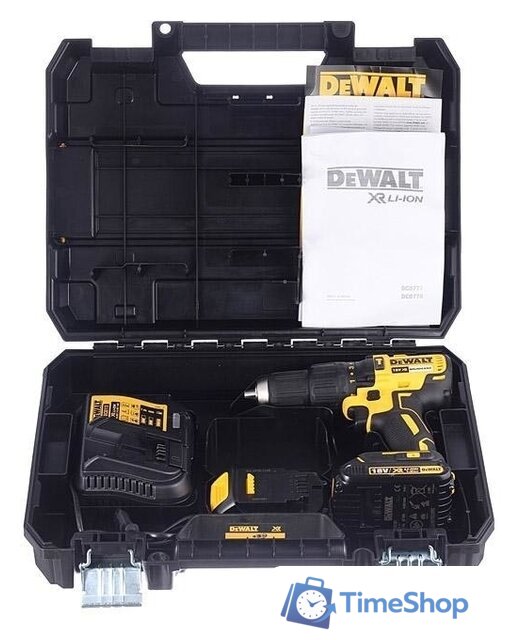 Ударная дрель-шуруповерт DeWalt DCD778S2T (с 2-мя АКБ 1.5 Ah) - Изображение №8 — Интернет-магазин Time-Shop