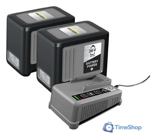 Аккумулятор с зарядным устройством Karcher 2.445-071.0 (36В/2x6 Ач + 36В) - Изображение №1 — Интернет-магазин Time-Shop