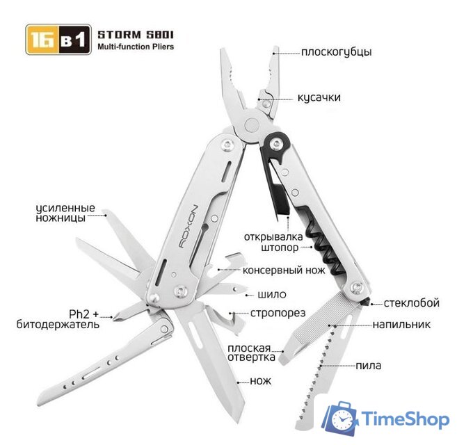 Мультитул Roxon S801S - Изображение №3 — Интернет-магазин Time-Shop