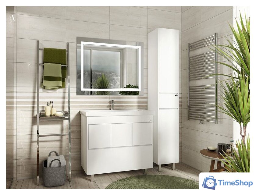  Misty Алиса - 35 Пенал с 1 ящ. напольный правый, белая эмаль - Э-Али0501-01П - Изображение №3 — Интернет-магазин Time-Shop