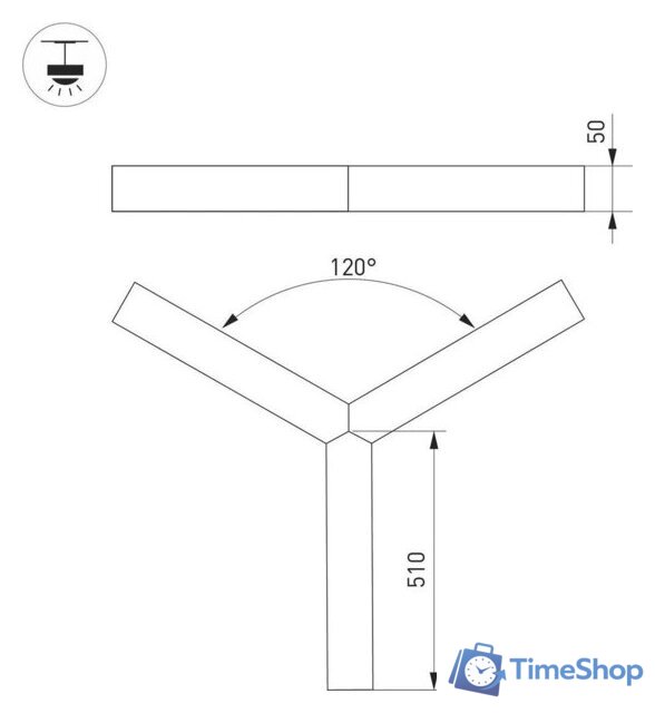 Подвесная люстра Arlight SP-Rays-3-Hang-5050-510-34W Day4000 049205 - Изображение №2 — Интернет-магазин Time-Shop