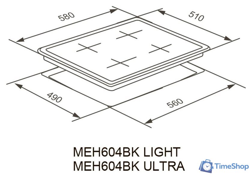 Варочная панель Meferi MEH604BK Ultra - Изображение №12 — Интернет-магазин Time-Shop