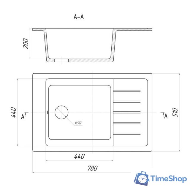 Кухонная мойка Gerhans B28 (бежевый) - Изображение №2 — Интернет-магазин Time-Shop