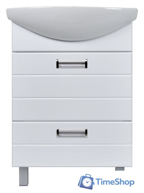  Doratiz Тумба Вега 60 с двумя ящиками под умывальник Балтика 60 (белый) - Изображение №2 — Интернет-магазин Time-Shop