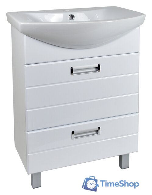  Doratiz Тумба Вега 60 с двумя ящиками под умывальник Балтика 60 (белый) - Изображение №1 — Интернет-магазин Time-Shop