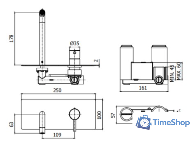 Смеситель Paffoni LIG105CR - Изображение №2 — Интернет-магазин Time-Shop