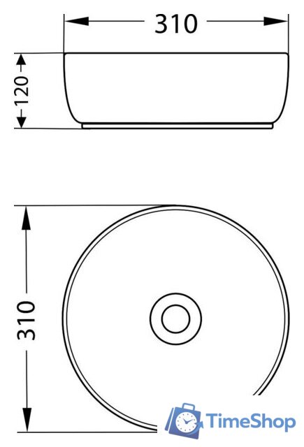 Умывальник Lauter 21499-31 + Moon 21СK81691C - Изображение №5 — Интернет-магазин Time-Shop