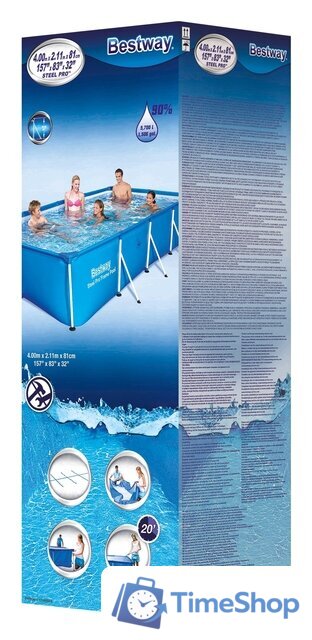 Каркасный бассейн Bestway 56405 (400х211х81) - Изображение №2 — Интернет-магазин Time-Shop