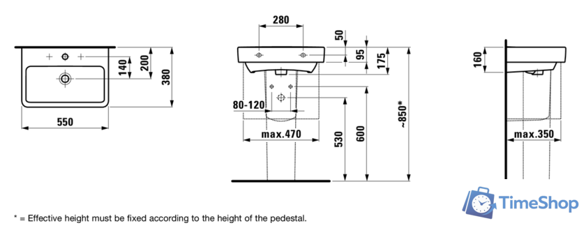 Умывальник Laufen Pro S 8189580001041 - Изображение №6 — Интернет-магазин Time-Shop