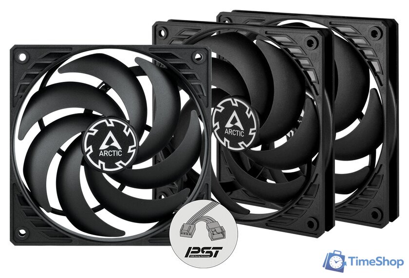 Комплект вентиляторов для корпуса Arctic P12 Slim PWM PST 3 PCS Value Pack ACFAN00275A - Изображение №1 — Интернет-магазин Time-Shop