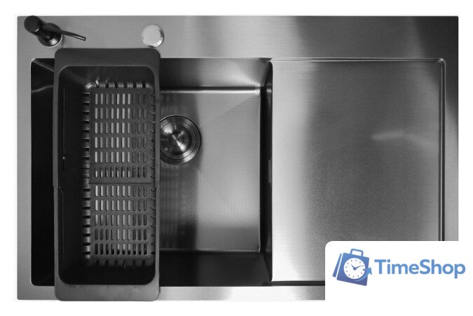 Кухонная мойка Stellar Decor S7850NB-L-D (нано черный) - Изображение №1 — Интернет-магазин Time-Shop