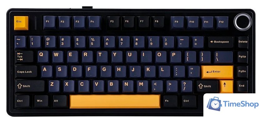 Клавиатура AULA F75 (черный/темно-синий/оранжевый, TTC Crescent) - Изображение №1 — Интернет-магазин Time-Shop